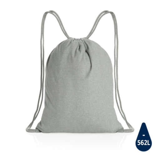 Impact AWARE™ Recycled cotton drawstring backpack 145g