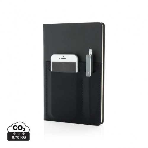 A5 Deluxe notebook with smart pockets in White