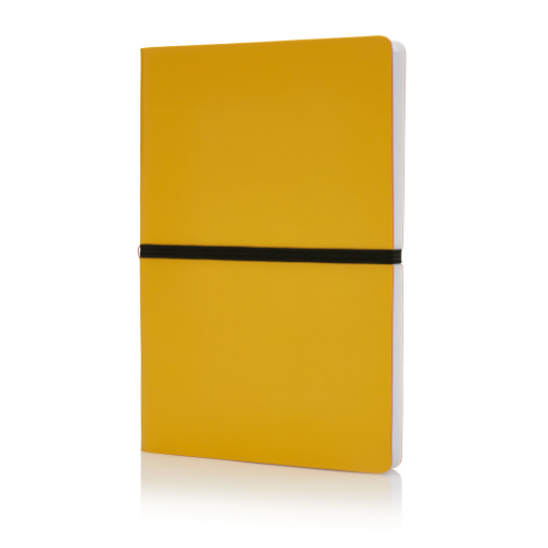 Deluxe softcover A5 notebook, yellow