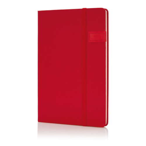 Data notebook with 4GB USB, red