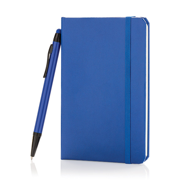 Standard hardcover A6 notebook with stylus pen, royal blue