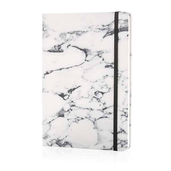 Deluxe marble A5 notebook, white