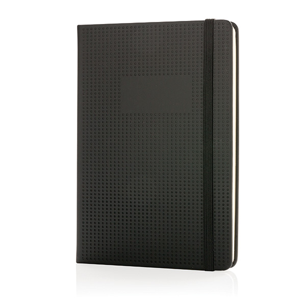 Deluxe hollowed hardcover PU notebook, black