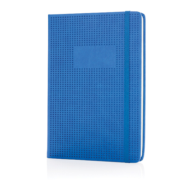 Deluxe hollowed hardcover PU notebook, blue