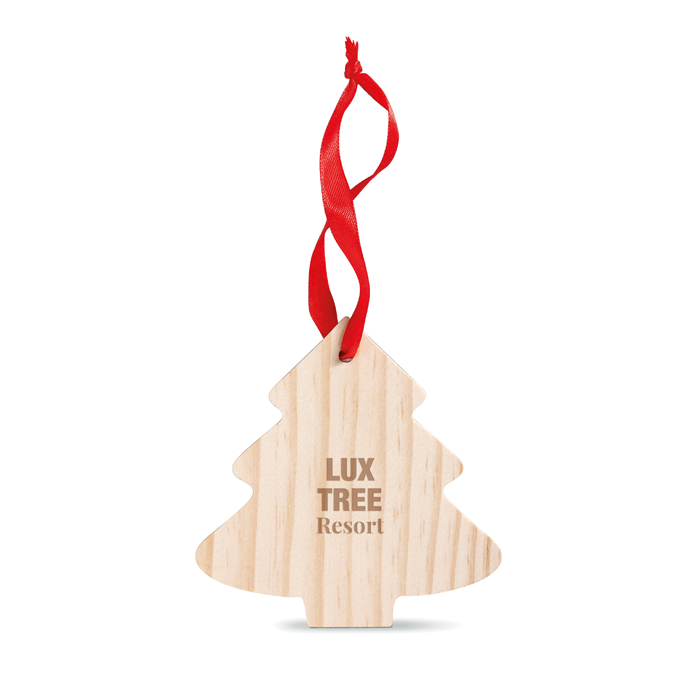 Personalised Pine tree shaped wooden hanger