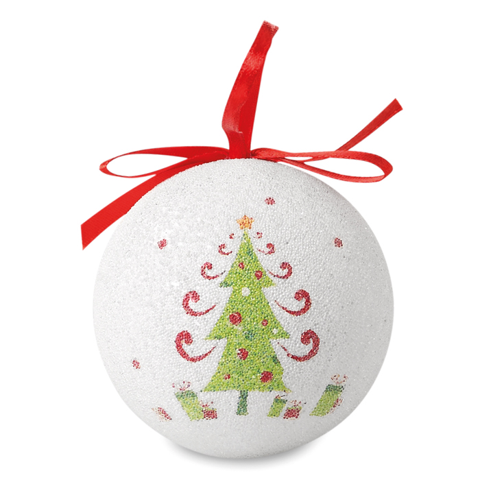 Corporate Christmas bauble pearl finish