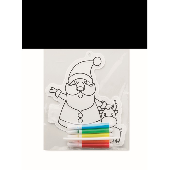 Printed Santa Claus colouring balloon
