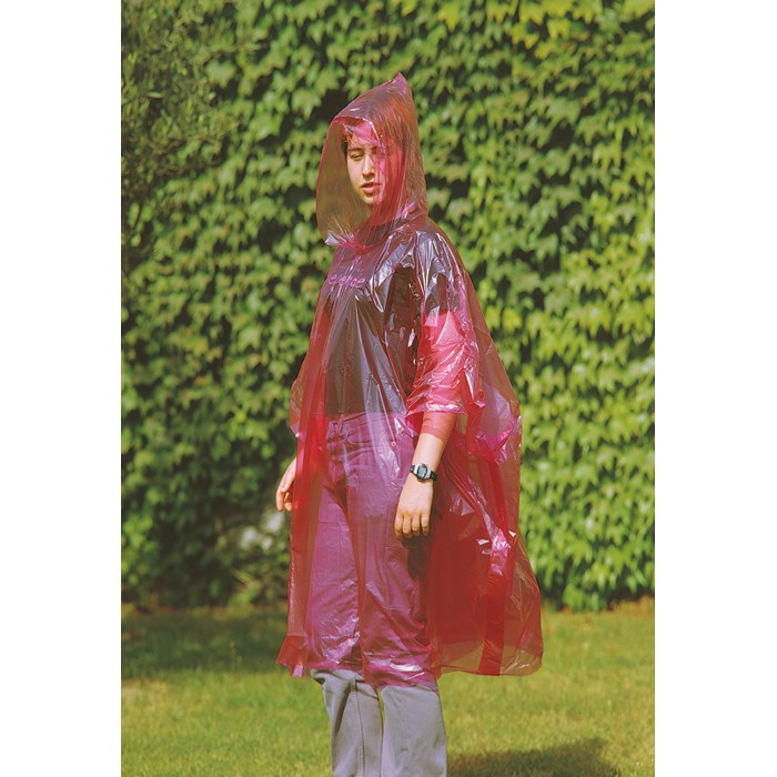 Branded Foldable raincoat in polybag