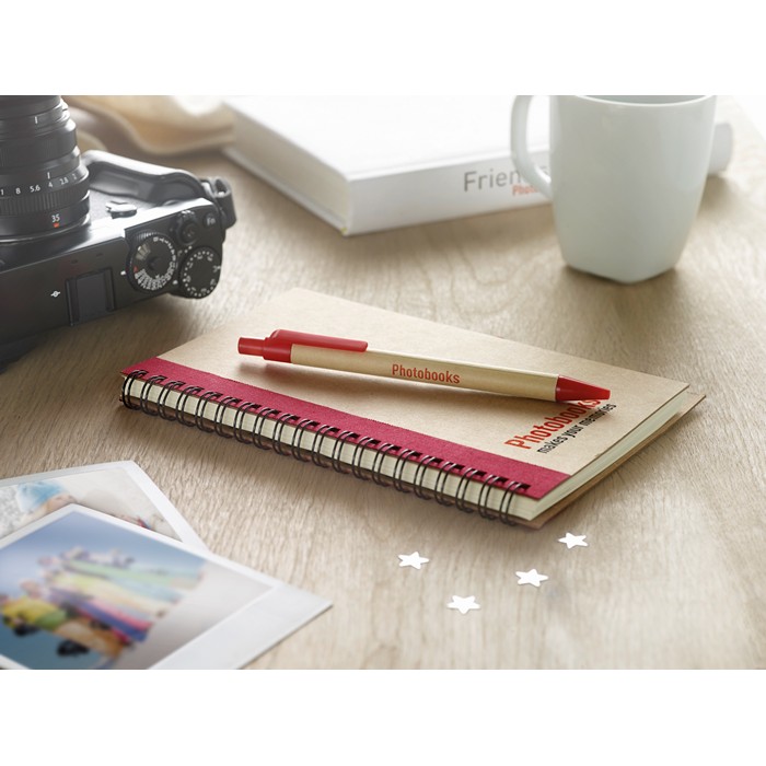 ImPrinted Recycled paper notebook and pen  