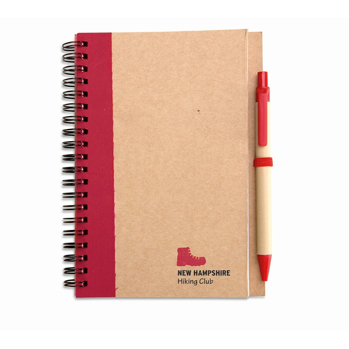 Promo Recycled paper notebook and pen  