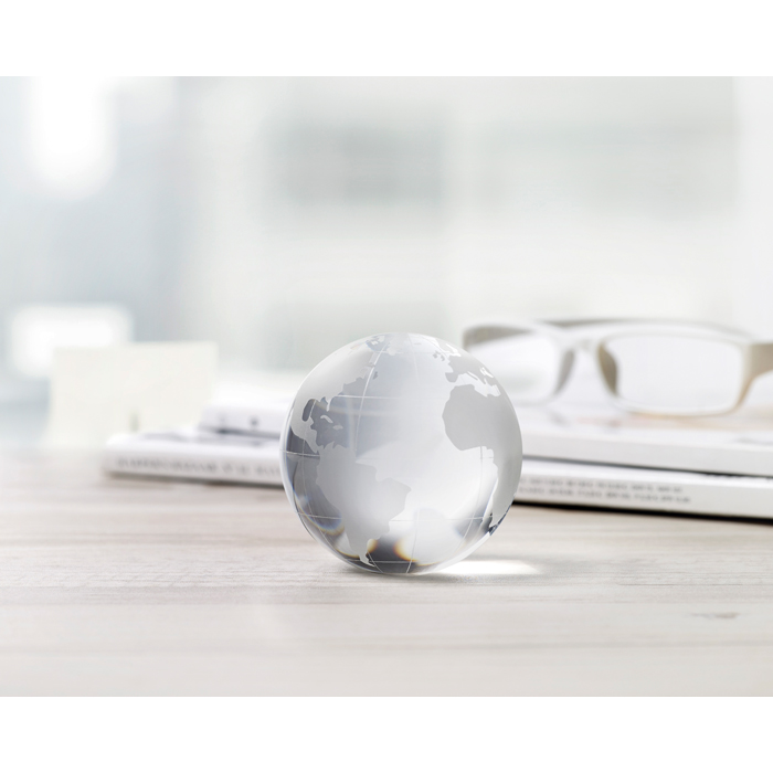 Branded Glass Paperweight Ball