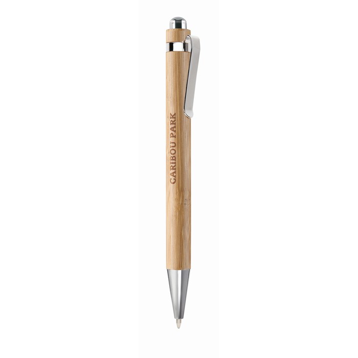 Printed Bamboo automatic ball pen      