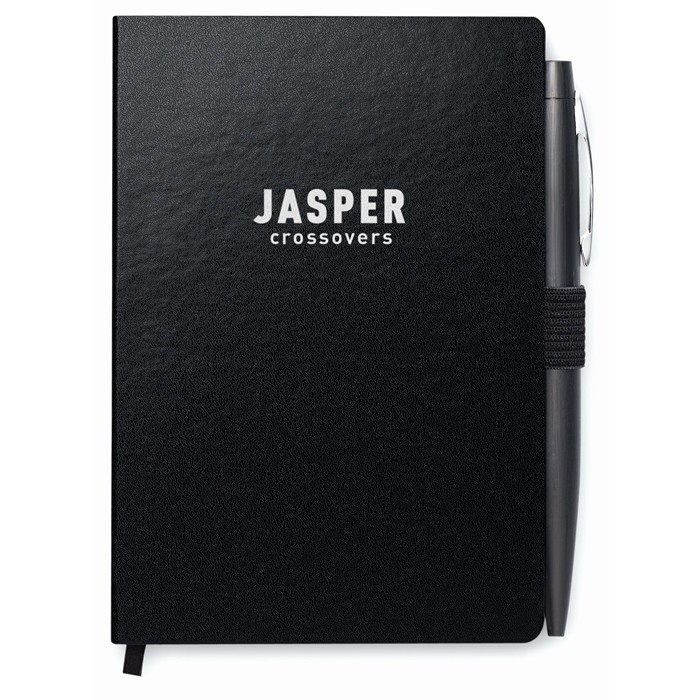 Branded A6 notebook with pen