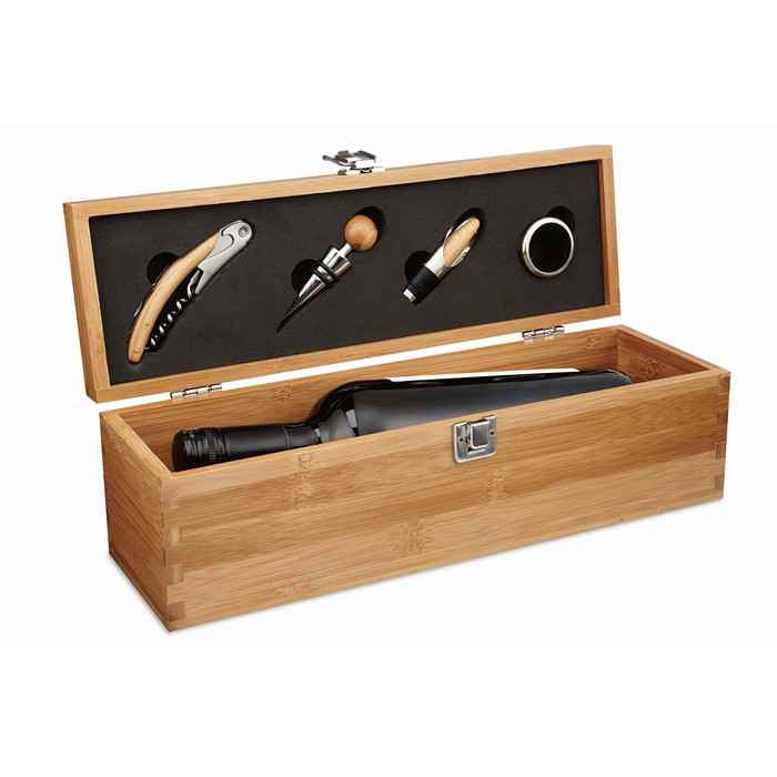 Business Wine set in bamboo box