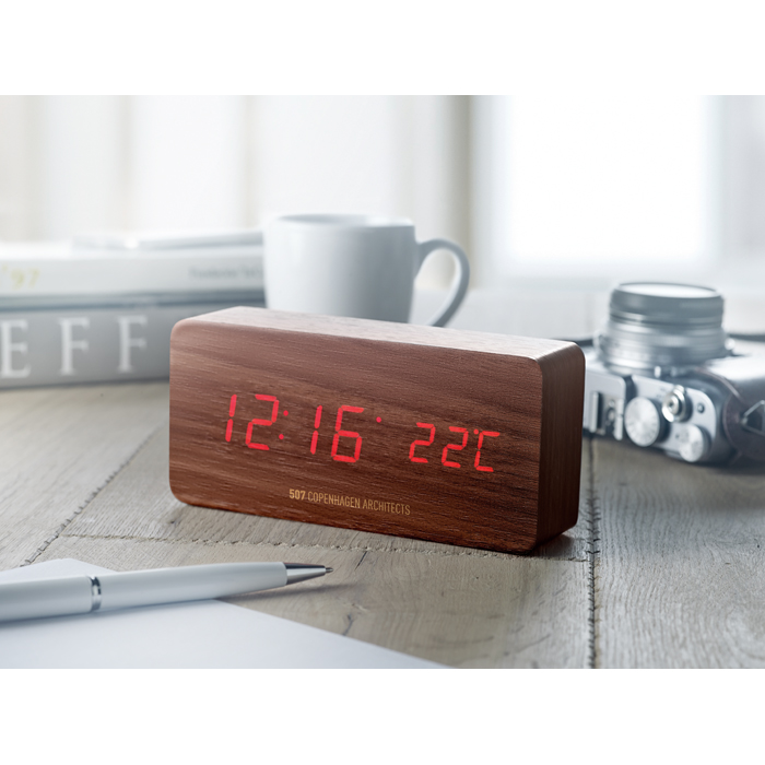 Business LED clock in MDF