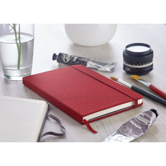 Promotional Two tone fabric cover notebook