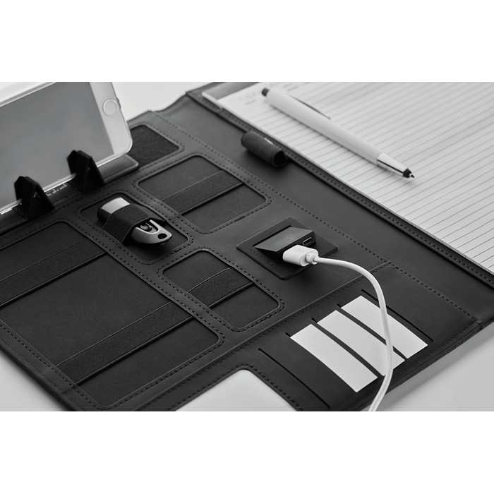 Custom Corporate Portfolios A4 folder with power bank