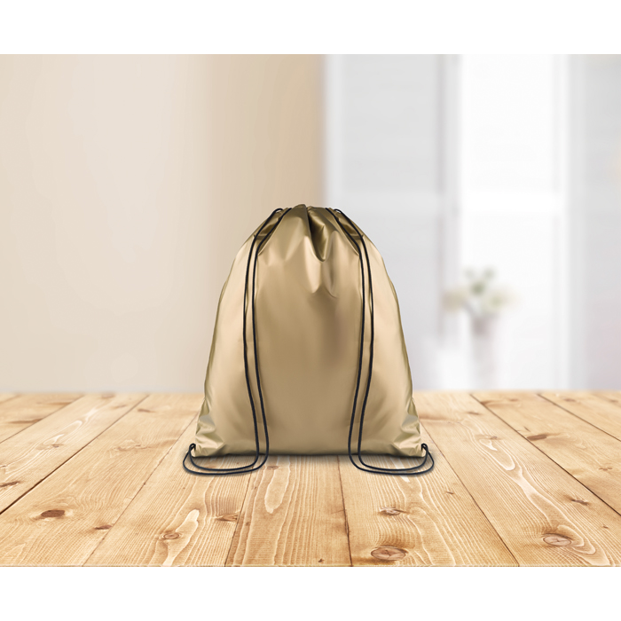 Branded Personalised drawstring bags Drawstring bag shiny coating