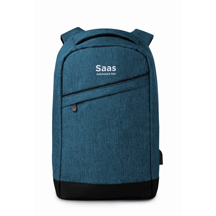 Custom Personalised backpacks 2 tone backpack incl USB plug