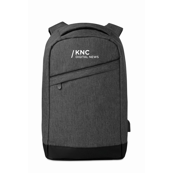 Corporate 2 tone backpack incl USB plug