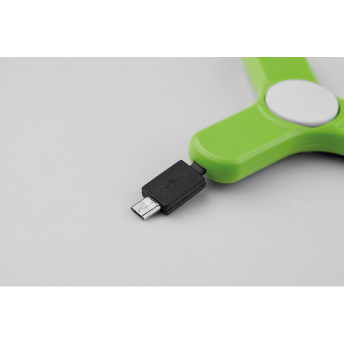 Branded 3 in 1 charging cable spinner