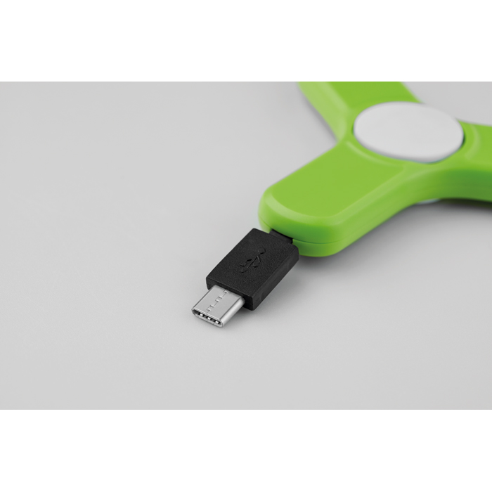 Printed 3 in 1 charging cable spinner