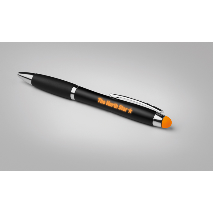Branded Personalised ballpens Twist ball pen with light      