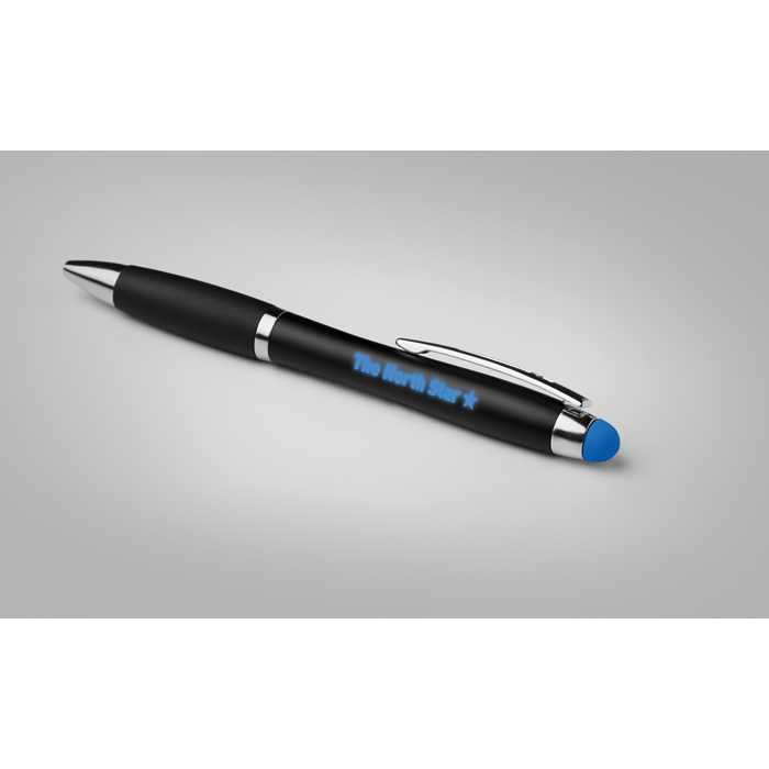 Branded Personalised ballpens Twist ball pen with light      