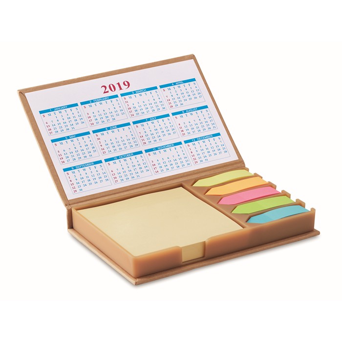 Personalised Desk set memo with calendar