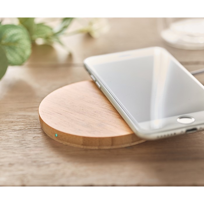 Promotional Wireless charger bamboo 5W
