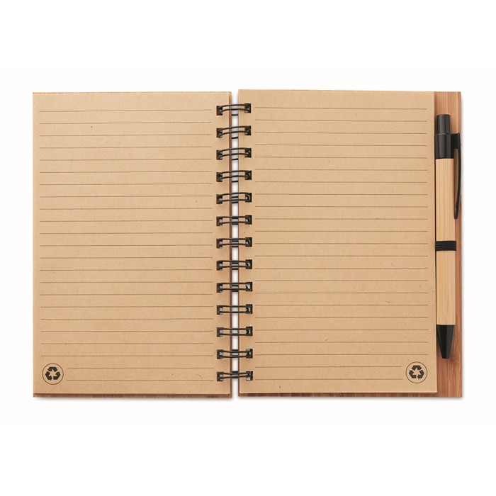 Corporate Bamboo notebook with pen