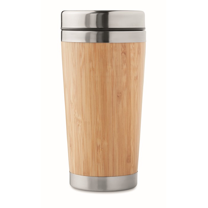 ImPrinted Bamboo double wall travel cup
